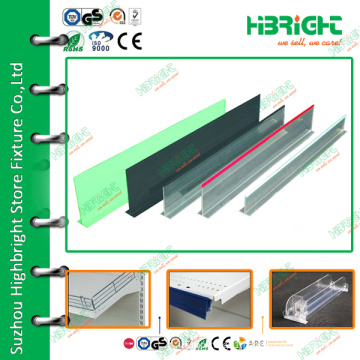 PVC clear plastic shelf divider